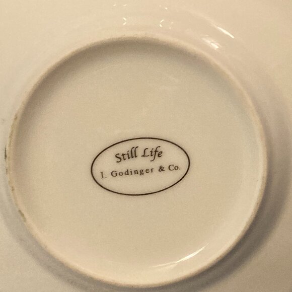 VTG 1990's-3 Godinger Still Life Saucers-w/Pear/Plum/Apple-Signed-4.75" Dia-EUC - Picture 7 of 9